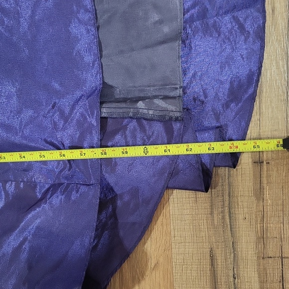 NIKI by NIKI LIVAS Royal Blue Leme' V-Back Rose Detail Maxi Bridesmaid Dress - Picture 13 of 14